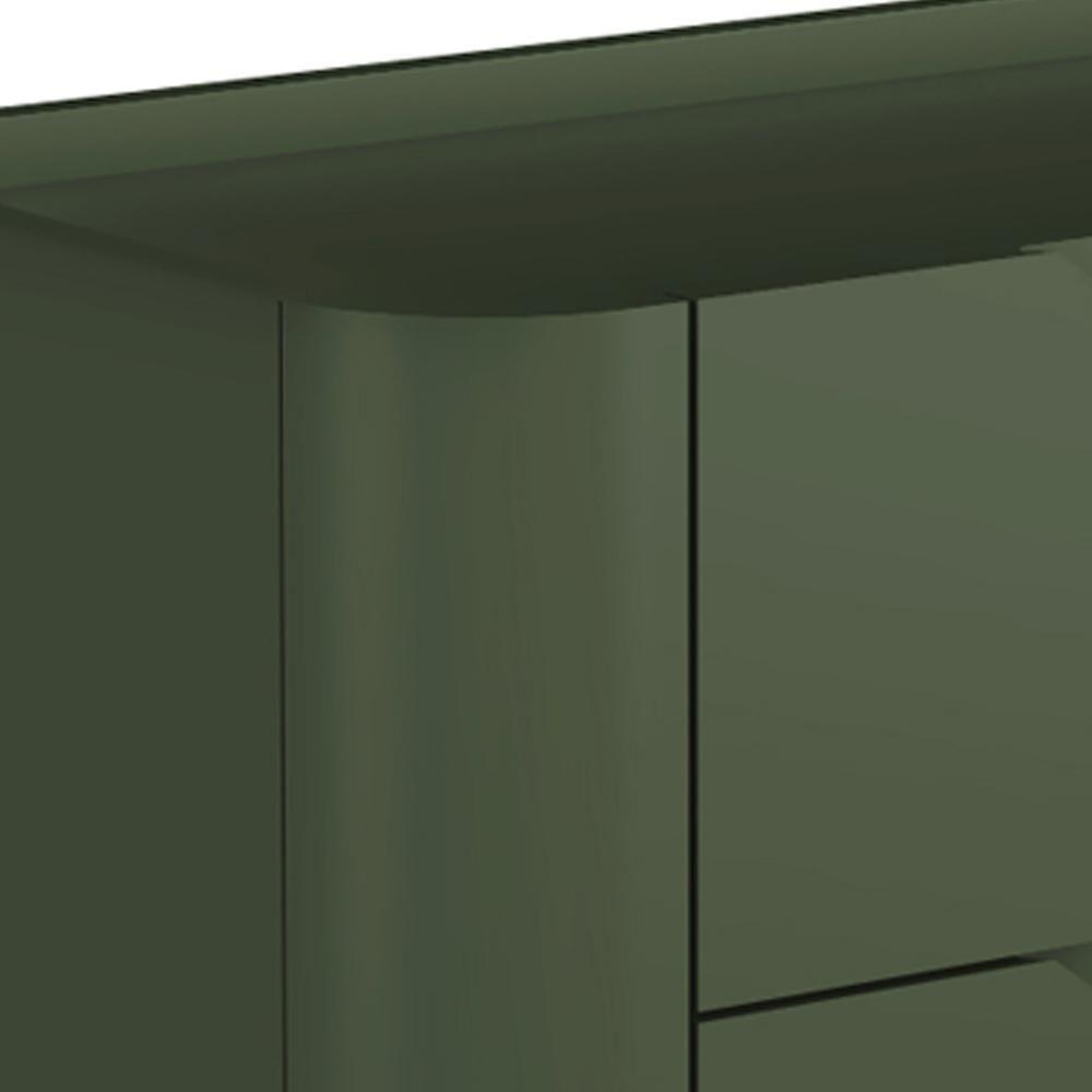 Kit 02 Mesas De Cabeceira Orgânica 2 Gavetas Pés Industrial Dourado Bliss I03 Musgo - Lyam Decor - 5