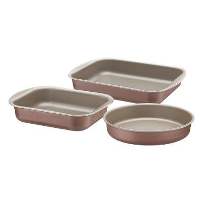 Jogo De Assadeiras Tramontina Brasil Em Alumínio Com Antiaderente Starflon Max Mocaccino 3 Peças Tramontina