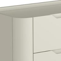 Kit 02 Mesas De Cabeceira Orgânica 3 Gavetas Pés Industrial Preto Bliss I03 Luna - Lyam Decor - 6