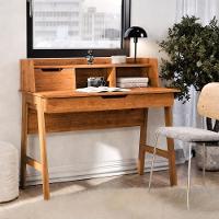 Escrivaninha Parma Ii Escritorio 1 Gaveta Pés Madeira Maciça Freijo Freijo - 2