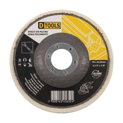 Disco Feltro Plano 115x22mm Para Polimento - Dtools