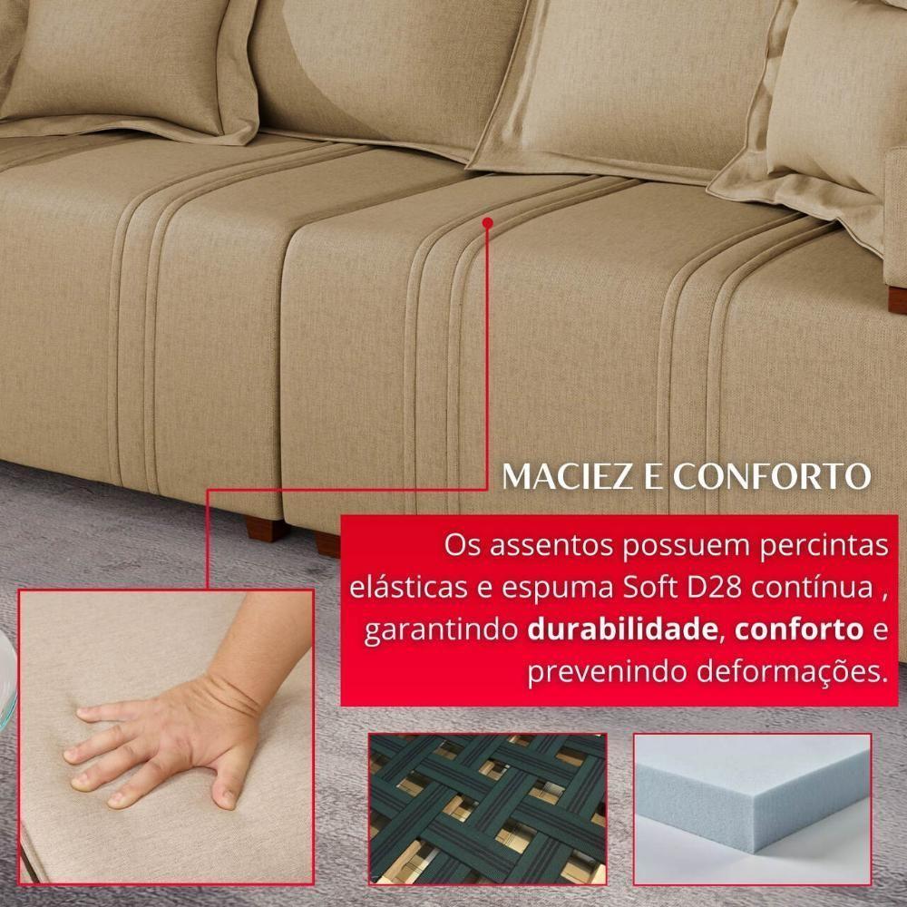 Sofá Na Caixa Bellagio 2 Lugares 2,00m Castor - 6