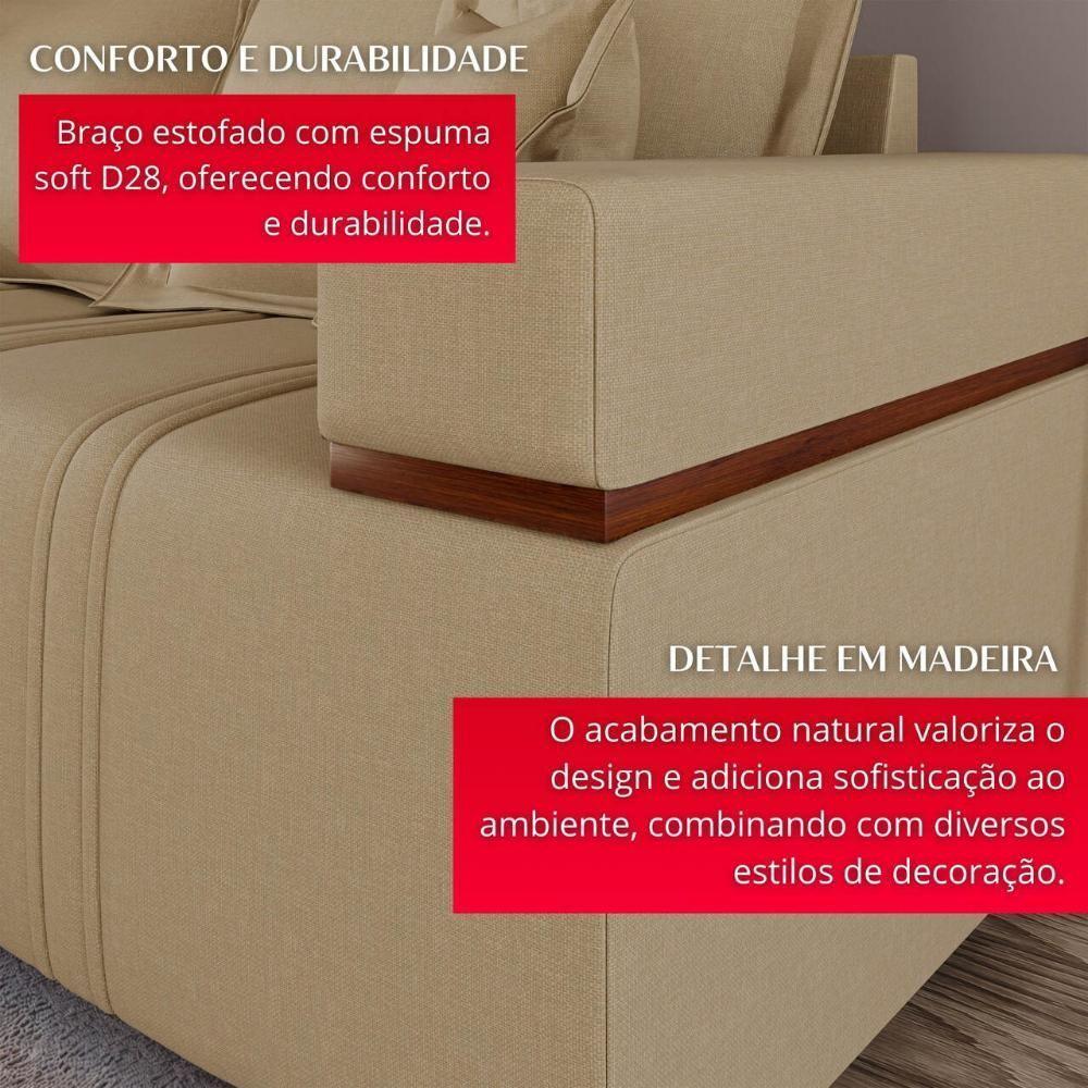 Sofá Na Caixa Bellagio 2 Lugares 2,00m Castor - 9