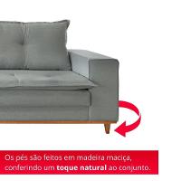 Sofá Living Verona 3 Lugares 2,00m Cinza - 8