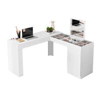 Escrivaninha Penteadeira Canto Star Com Porta Esolho E Colmeia ? Design Moderno - Branco Fosco