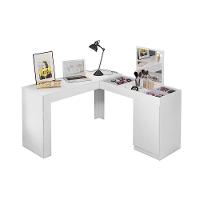 Escrivaninha Penteadeira Canto Star Com Porta Esolho E Colmeia ? Design Moderno - Branco Fosco - 7
