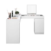 Escrivaninha Penteadeira Canto Star Com Porta Esolho E Colmeia ? Design Moderno - Branco Fosco - 9