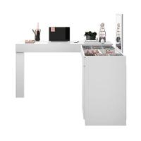 Escrivaninha Penteadeira Canto Star Com Porta Esolho E Colmeia ? Design Moderno - Branco Fosco - 10