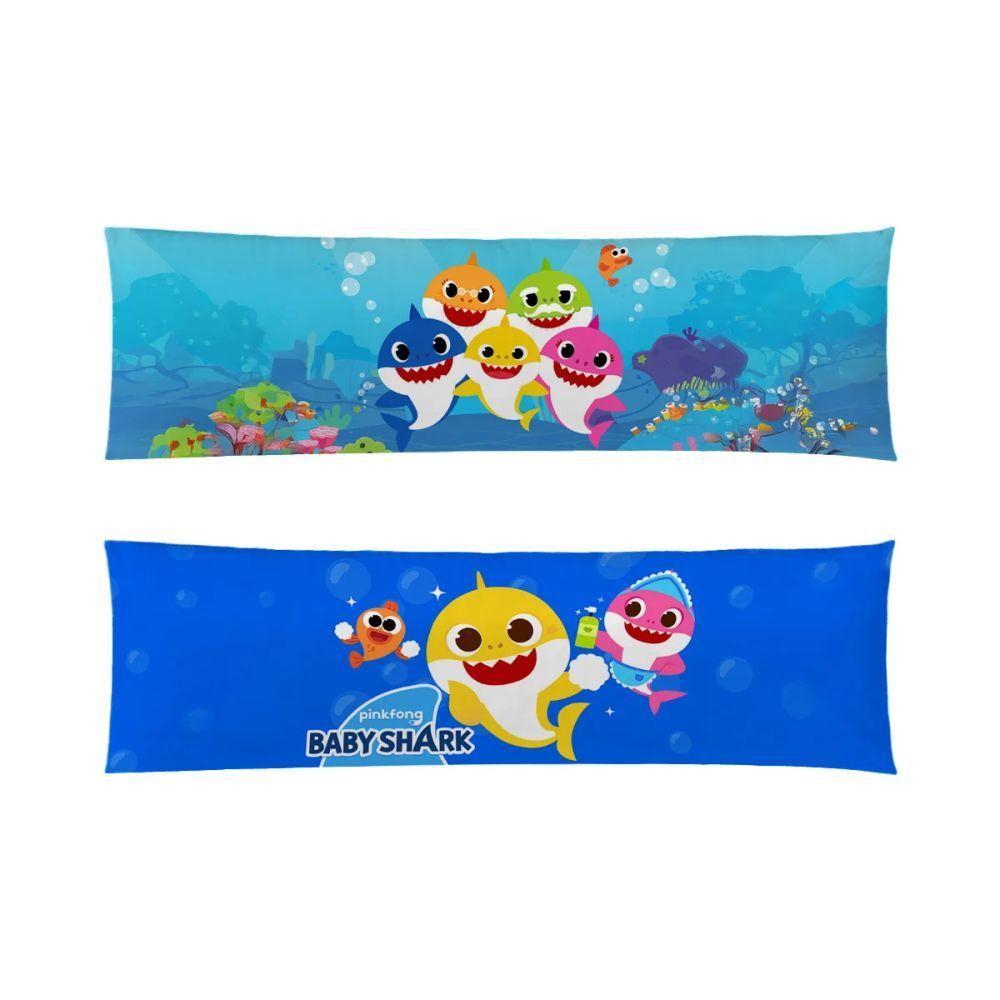 Travesseiro De Corpo Infantil 75cm X 20cm Kit 02 Peças Shark - 7