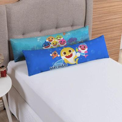 Travesseiro De Corpo Infantil 75cm X 20cm Kit 02 Peças Shark