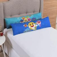 Travesseiro De Corpo Infantil 75cm X 20cm Kit 02 Peças Shark - 1