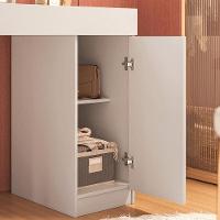 Escrivaninha Penteadeira Love Vidro De Correr Espelho Prateleira E Nicho ? Design Moderno - Branco - Cinamomo Mel - 5