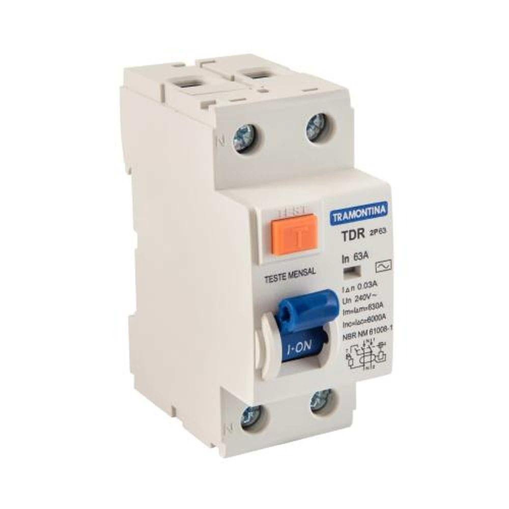 Disjuntor Dr Bipolar 63a-30ma Tramontina - 1