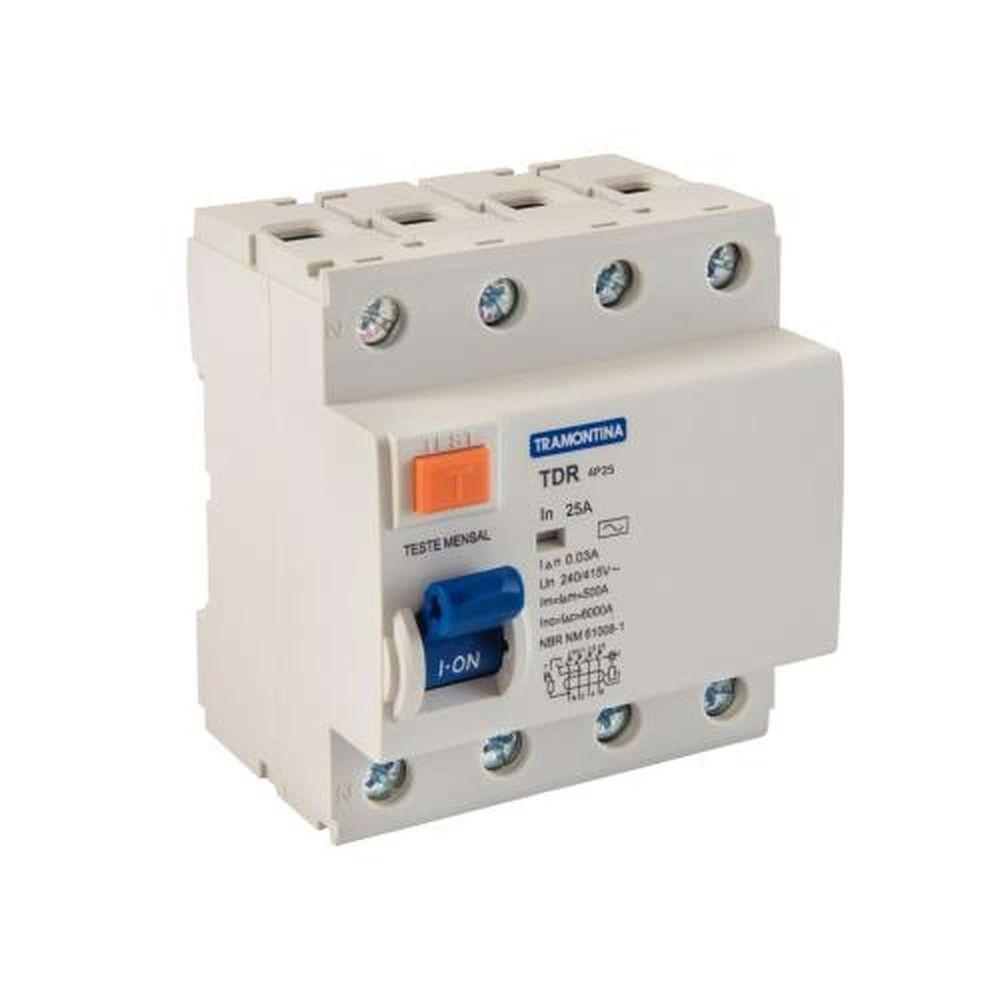 Disjuntor Dr Tetrapolar 25a-30ma Tramontina - Proteção Elétrica Residencial - 1