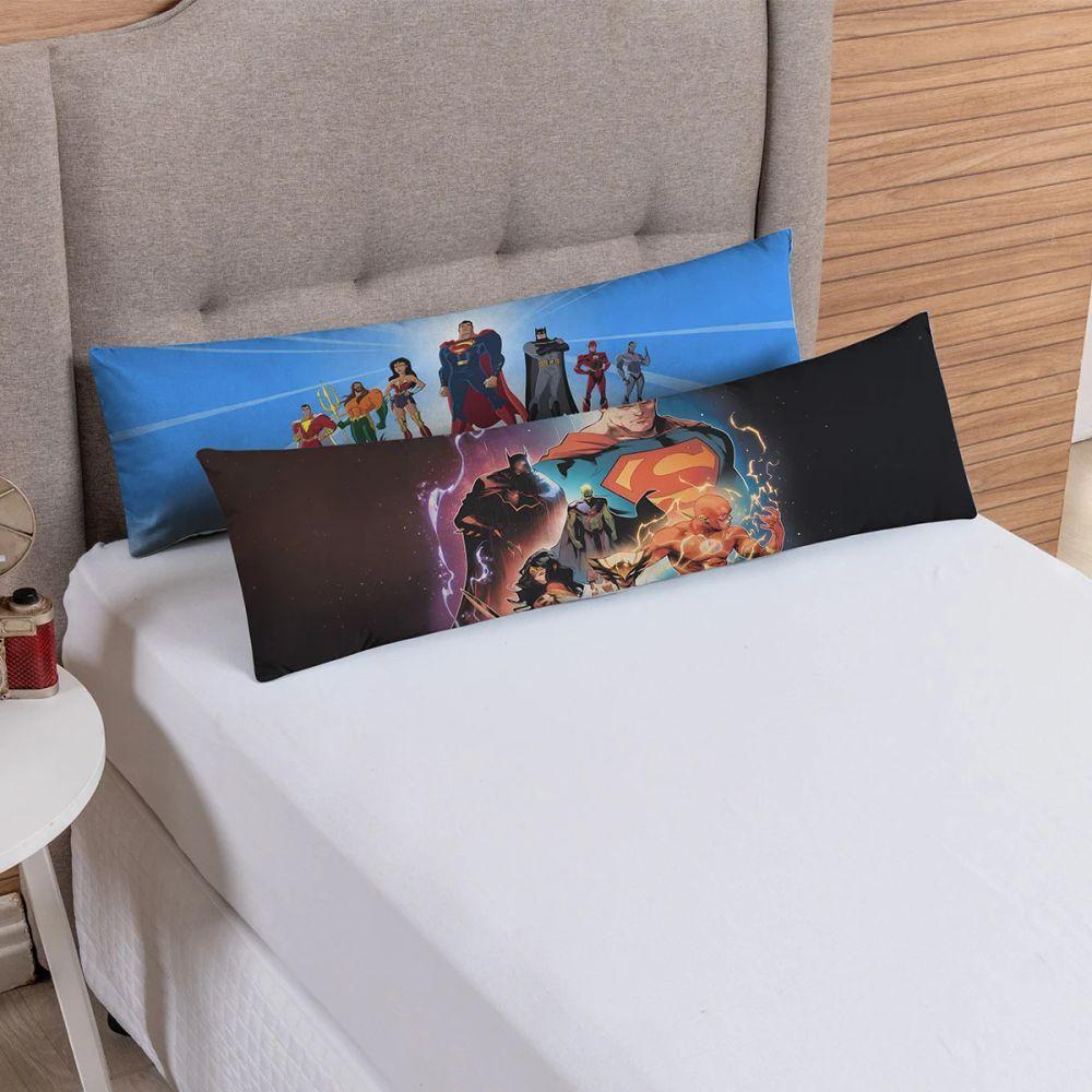 Travesseiro De Corpo Infantil 75cm X 20cm Kit 02 Peças Justica - 1