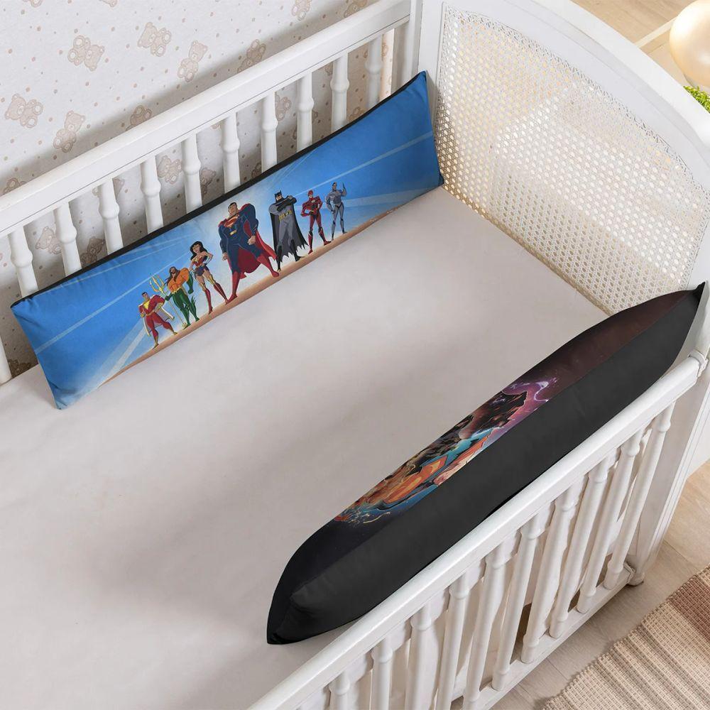 Travesseiro De Corpo Infantil 75cm X 20cm Kit 02 Peças Justica - 2