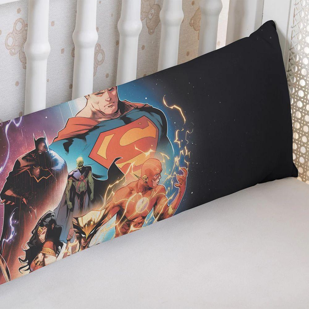 Travesseiro De Corpo Infantil 75cm X 20cm Kit 02 Peças Justica - 5