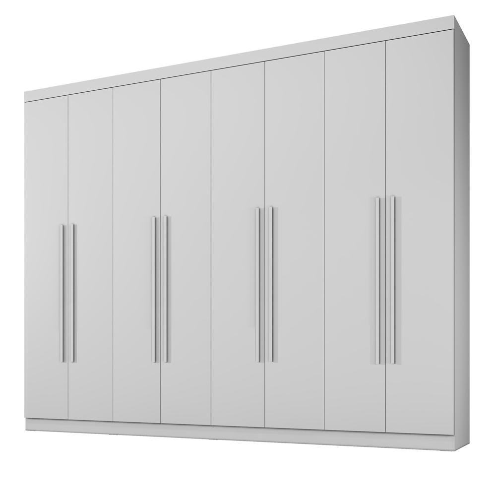 Roupeiro New Porto 8 Portas E 4 Gavetas Branco - 2