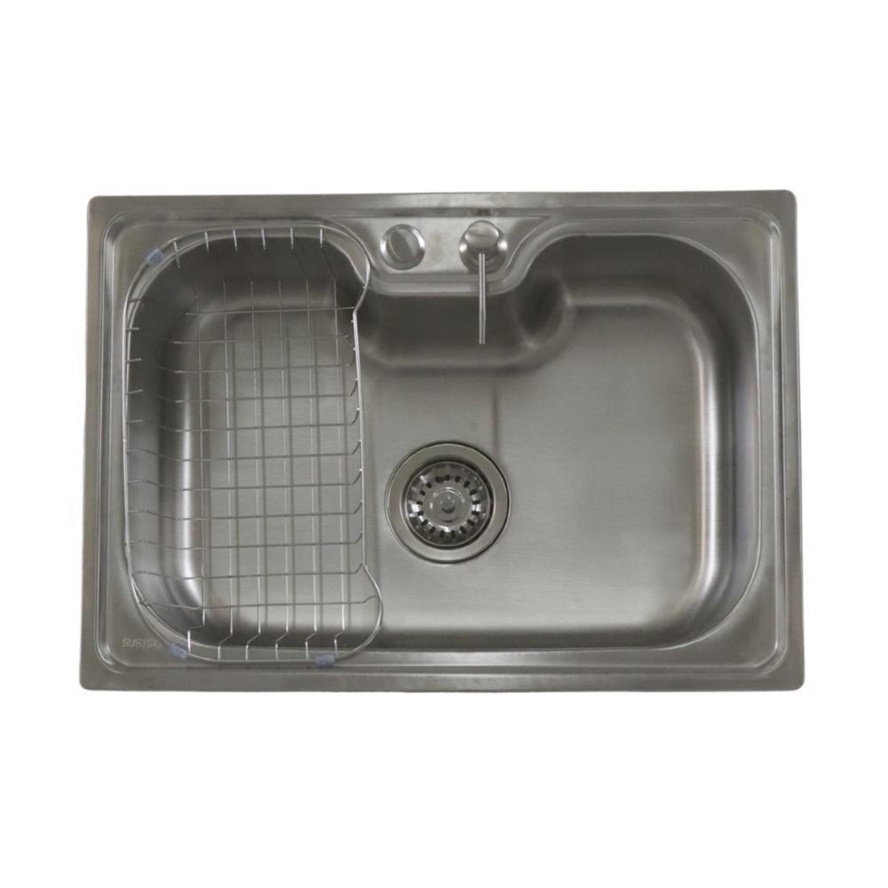 Cuba De Cozinha 60x42 Aço Inox 304 Com Kit Completo Dispenser Válvula E Cesto Aramado - 2