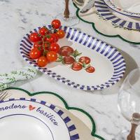 Travessa Copa E Cia Aquarelle Pomodoro E Basílico Em Cerâmica Listras - 4