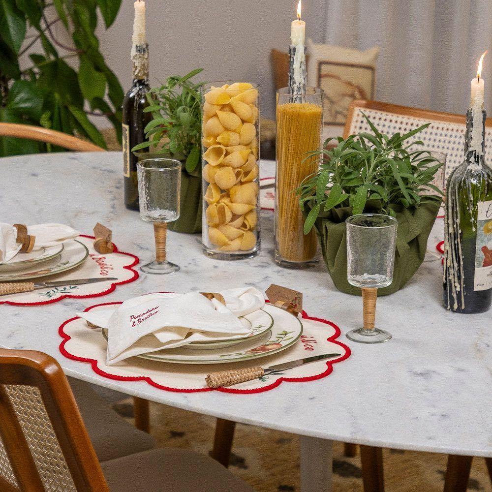 Prato Raso Copa E Cia Aquarelle Em Cerâmica Pomodoro E Basílico - 3