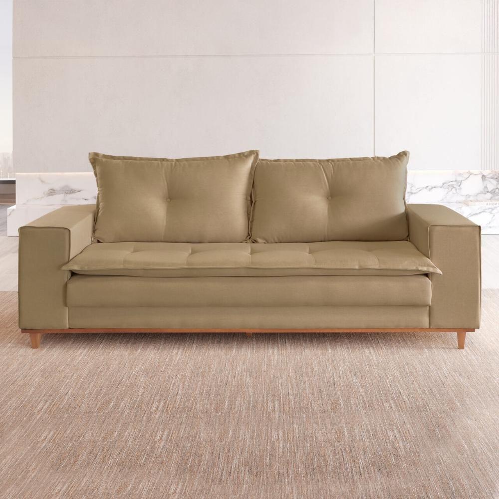 Sofá Living Verona 3 Lugares 2,00m Castor - 1