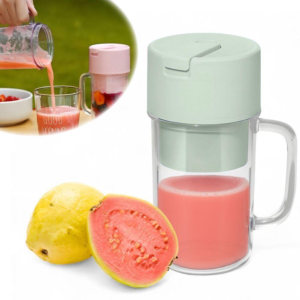 Copo Triturador Portátil Recarregável Verde Claro Para Frutas E Alimentos - 3