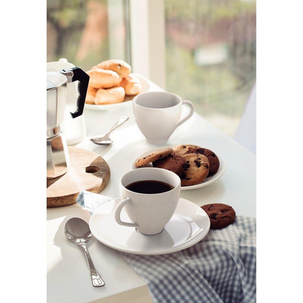 Conjunto Xícara E Pires De Café Tramontina Maria Augusta Em Porcelana 100 Ml 2 Peças Tramontina - 2