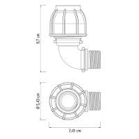 Cotovelo 90º De Compressão Rosca Macho 25 Mm X 3-4 Tramontina Para Mangueiras De Pead Tramontina - 3