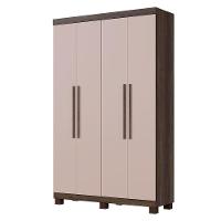 Roupeiro Verona 4 Portas E 3 Gavetas Imbuía/off - 2