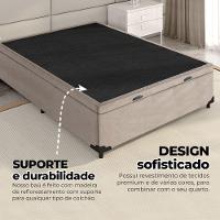 Cama Box Baú Solteiro 88x188x41cm + 1 Travesseiro Fl - Colchomax Bege Suede - 3