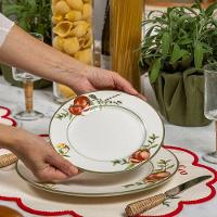 Prato De Sobremesa Copa E Cia Aquarelle Em Cerâmica Pomodoro E Basílico - 2