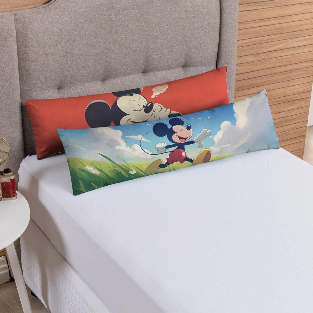 Travesseiro De Corpo Infantil 75cm X 20cm Kit 02 Peças Mick - 1