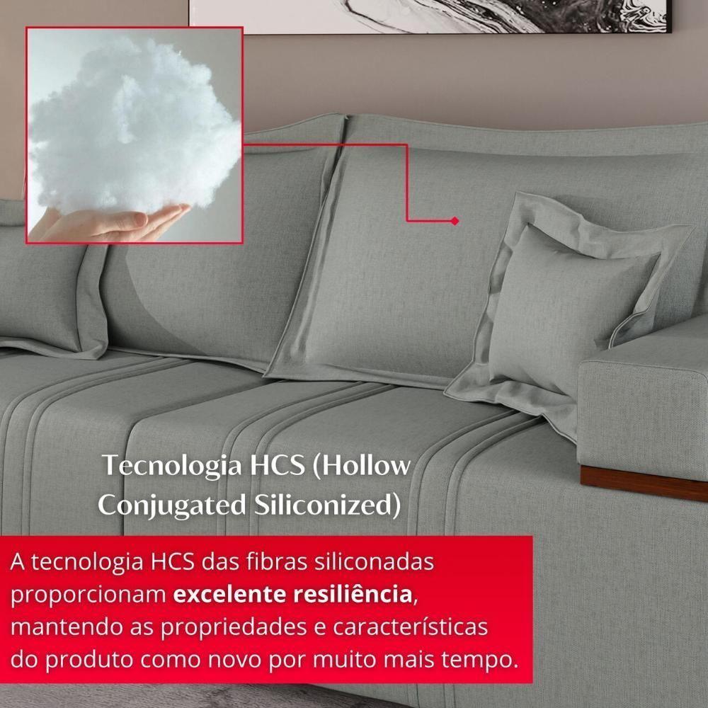 Sofá Na Caixa Bellagio 2 Lugares 2,00m Cinza - 7