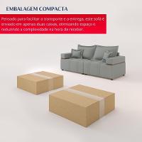 Sofá Na Caixa Bellagio 2 Lugares 2,00m Cinza - 5