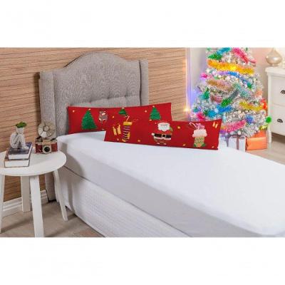 Travesseiro De Corpo Xuxinho Natal 75cm X 20cm Kit 02 Peças Natal 03