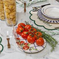 Travessa Copa E Cia Aquarelle Pomodoro E Basílico Em Cerâmica Xadrez - 4