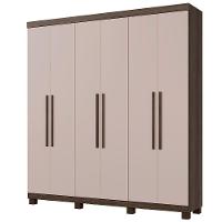 Roupeiro Verona 6 Portas 3 Gavetas Imbuía/off - 2