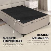 Cama Box Baú Casal 138x188x41cm + 2 Travesseiros Fl - Colchomax Bege Sintético - 3