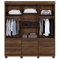 Roupeiro Turim 3 Portas E 9 Gavetas Imbuía/off - 3