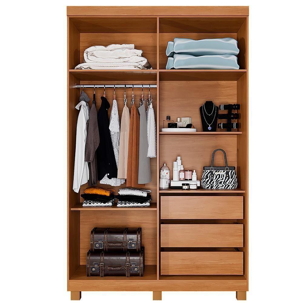 Roupeiro Verona 4 Portas E 3 Gavetas Cinamomo - 3