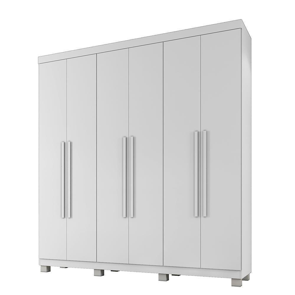 Roupeiro Verona 6 Portas 3 Gavetas Branco - 2