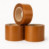 Kit 5 Fitas Adesiva Larga Durex Laranja 250m Embalagem Fechamento Caixa Uso Geral Resistente - 1