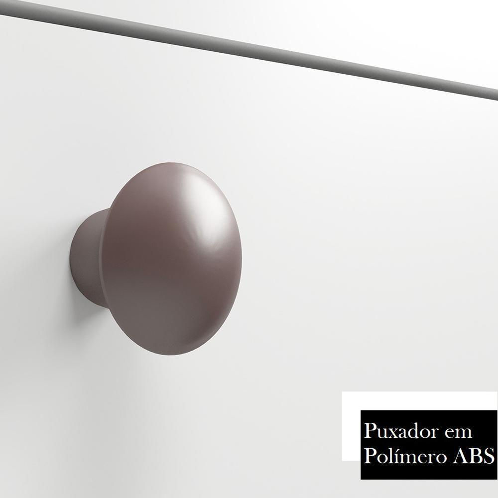 Balcão Gabinete Para Banheiro Com Pés 60cm Lionel B06 Branco Nogal - Lyam Decor - 5