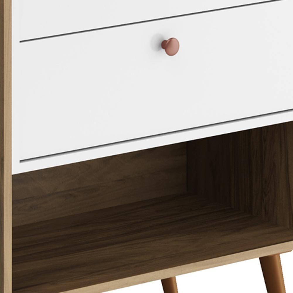 Balcão Gabinete Para Banheiro Com Pés 60cm Lionel B06 Branco Nogal - Lyam Decor - 7