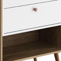 Balcão Gabinete Para Banheiro Com Pés 60cm Lionel B06 Branco Nogal - Lyam Decor - 7