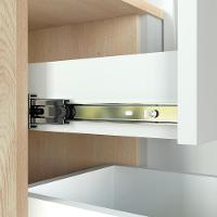 Balcão Gabinete Para Banheiro Com Pés E Cuba 80cm West B06 Branco Faia - Lyam Decor - 9