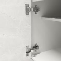 Balcão Gabinete Para Banheiro Suspenso 80cm Moira B06 Branco Cristal Noce Amêndoa - Lyam Decor - 8