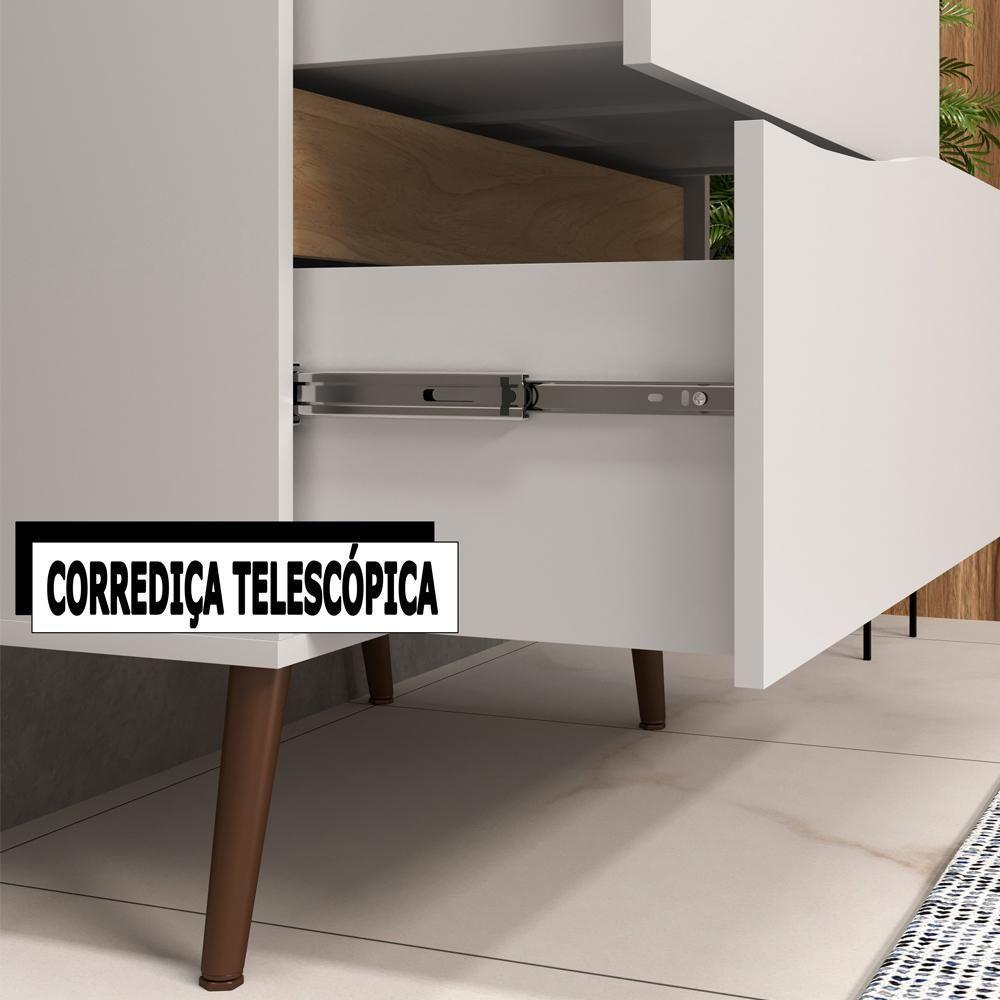 Balcão Gabinete Para Banheiro Com Pés 80cm Evie B06 Branco Tau - Lyam Decor - 8
