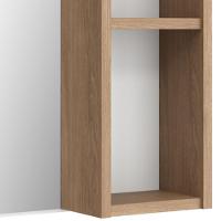 Armário Para Banheiro Com Espelho 60cm Ramona B06 Branco Carvalho - Lyam Decor - 5